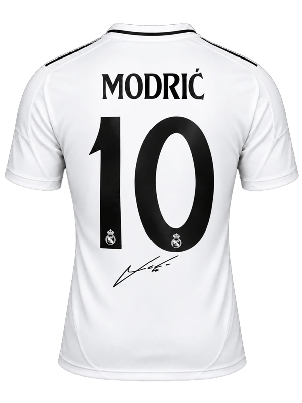 Luka Modric Signed Real Madrid & AC Milan Jerseys (Dual Framed)