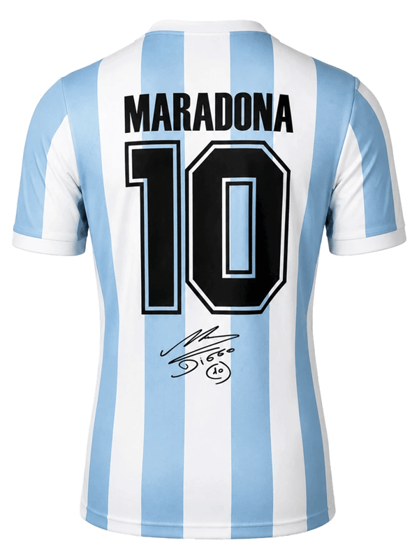 Lionel Messi & Diego Maradona Signed Argentina Jerseys (Dual Framed)