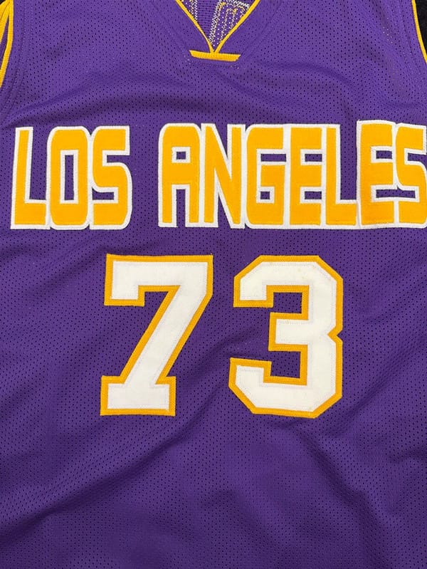 Dennis Rodman Signed Los Angeles Lakers Jersey (BECKETT)