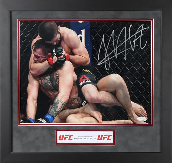 Khabib Nurmagomedov signed ufc framed Poster (JSA)