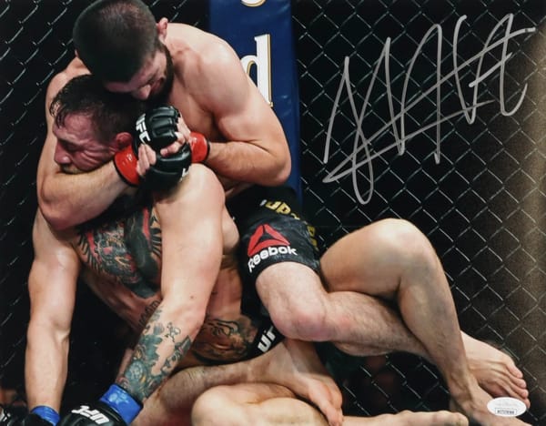 Khabib Nurmagomedov signed ufc framed Poster (JSA)