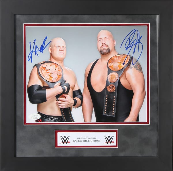 Kane & The Big show Signed WWE Poster (JSA)