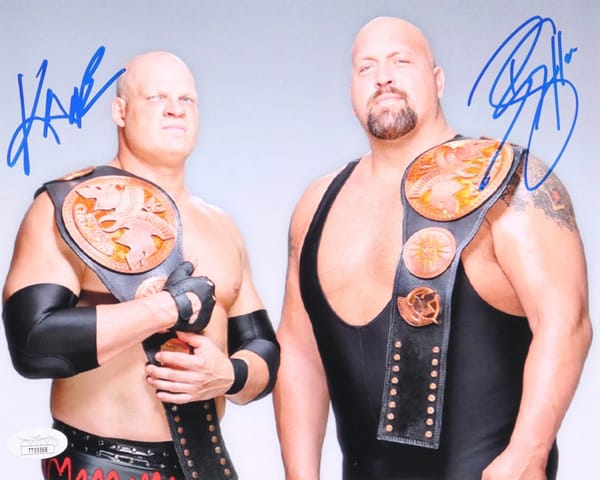 Kane & The Big show Signed WWE Poster (JSA)
