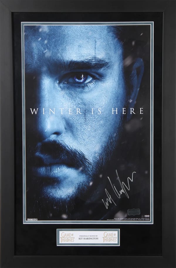 Kit Harington Signed “Game of Thrones”  Framed Poster (Radtke Sports)