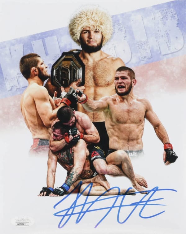 Khabib Nurmagomedov signed UFC FRAMED Poster (JSA)