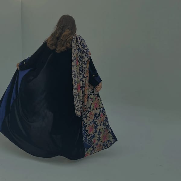 Velvet Abaya w Velvet Tarha A20