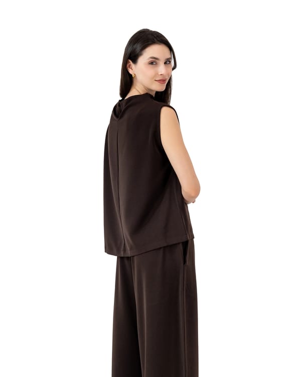 Crepe Wide-Leg Set - 1310