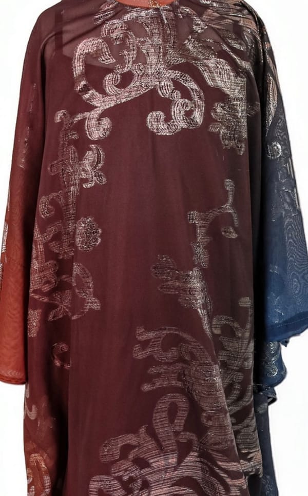 Gradient Clipped Jacquard Chiffon
