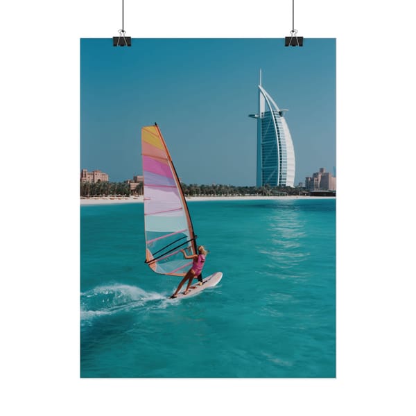 Burj Al Breeze - Dubai 80s Poster Series 30 x 40