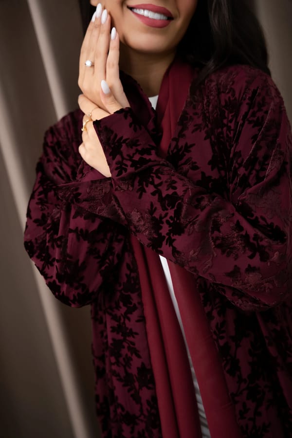Velour orchard abaya