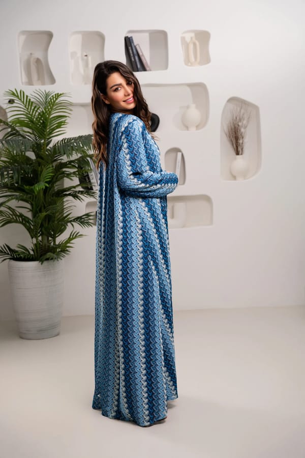Blue horizon abaya