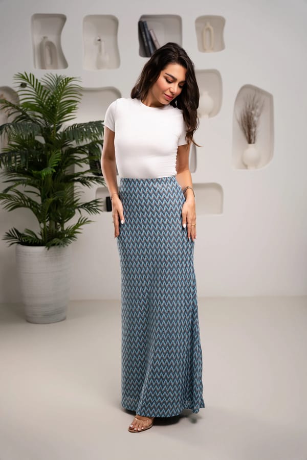 Azure maxi skirt