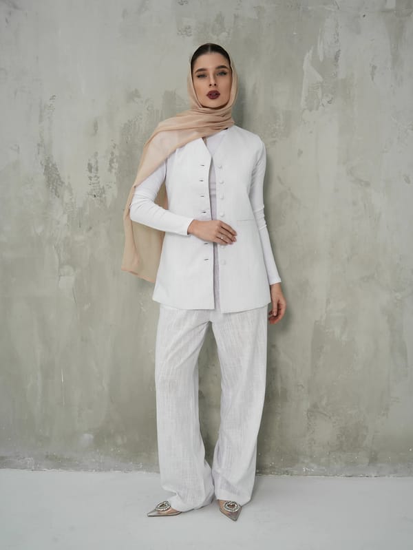 Leena linen set - Vest Only