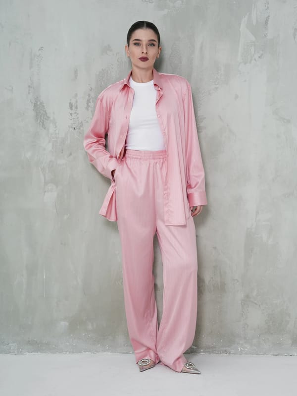 The Pink Satin Co-ord Set