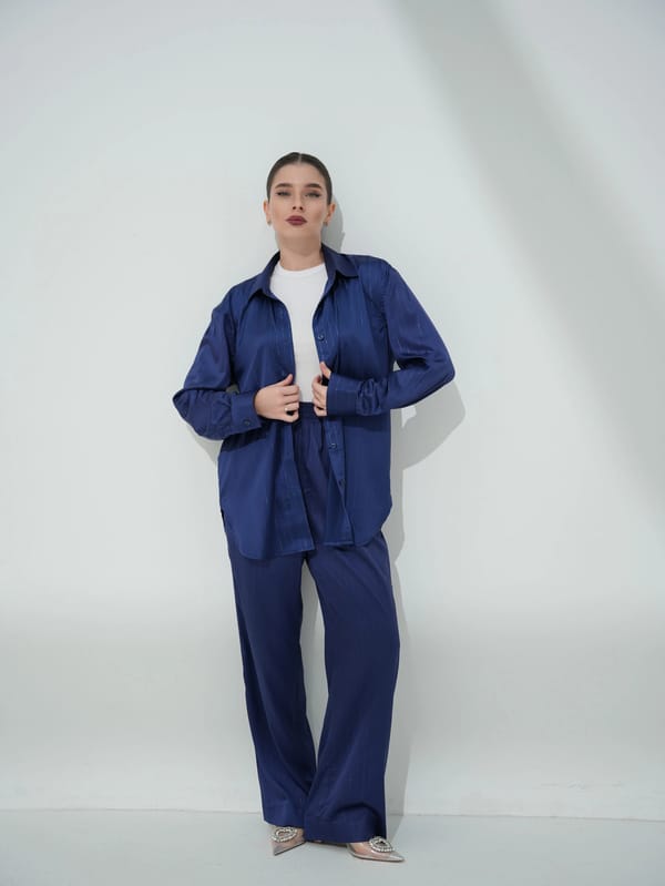The Navy Satin Co-ord set
