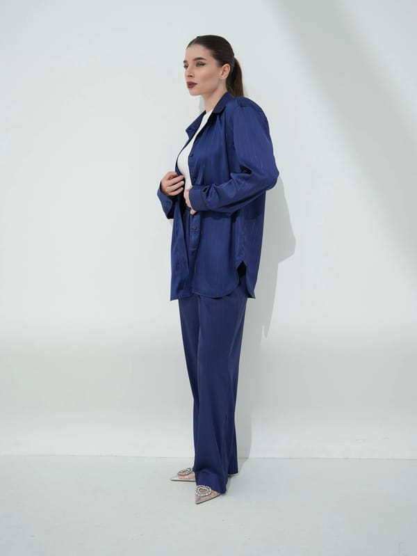 The Navy Satin Co-ord set