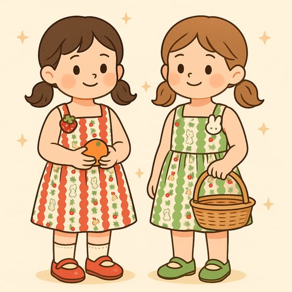 bunny garden dress (red)