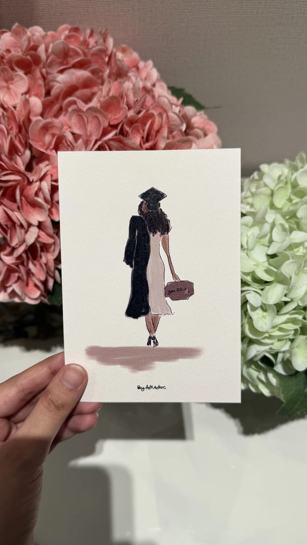 Graduation girly card ‏👩🏻‍🎓