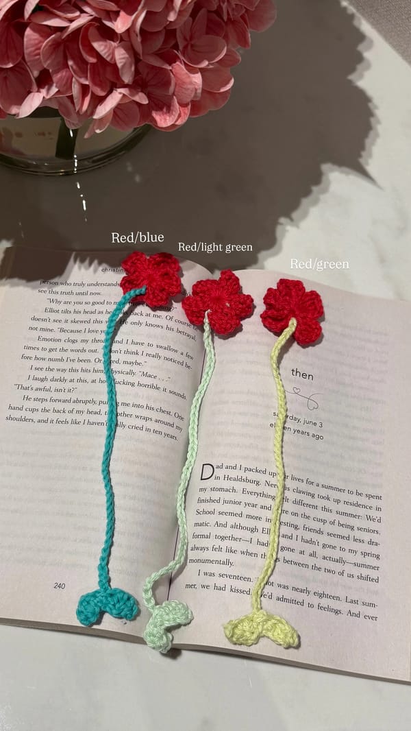 Flower book mark