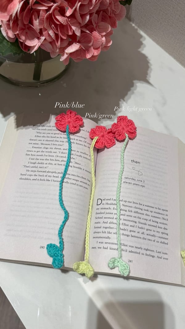 Flower book mark