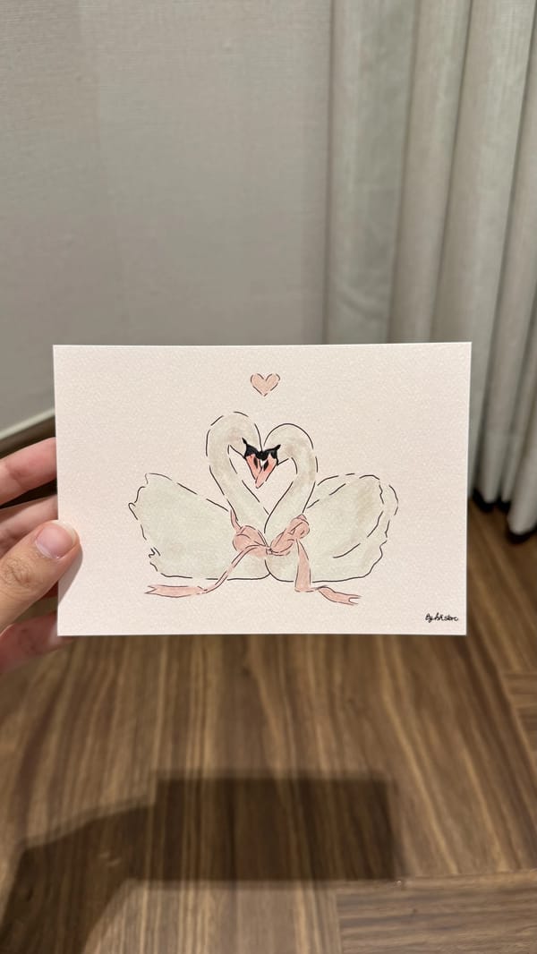 Swan lake card 🦢