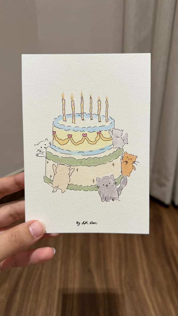 Kittys birthday card 🎂
