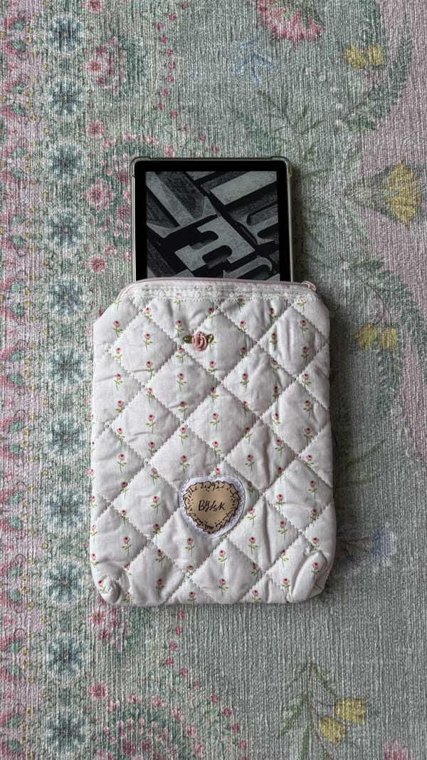 Rose blush kindle sleeve 🌸
