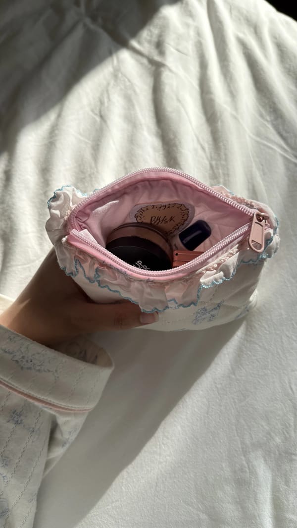 Purrfectly cozy touch-up pouch 🛁