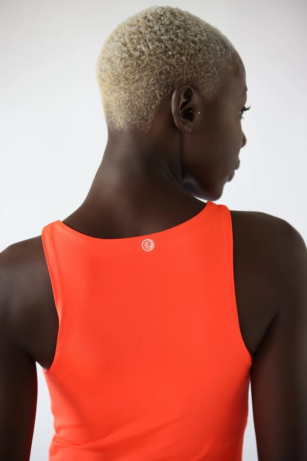 High Neck Bodysuit orange