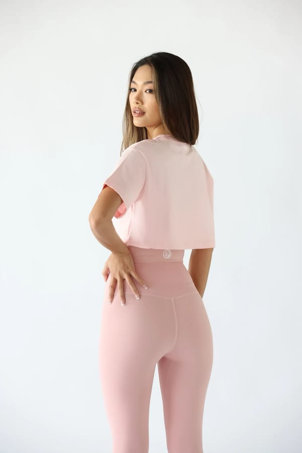 Crop T-shirt powder pink
