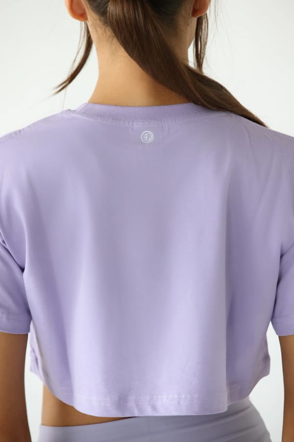 Crop T-shirt lavender