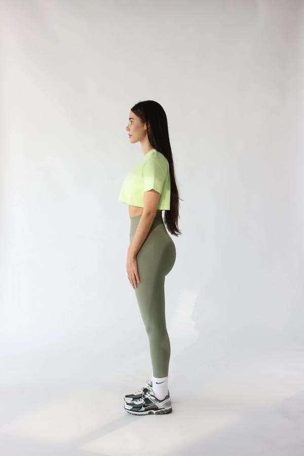 Crop T-shirt green