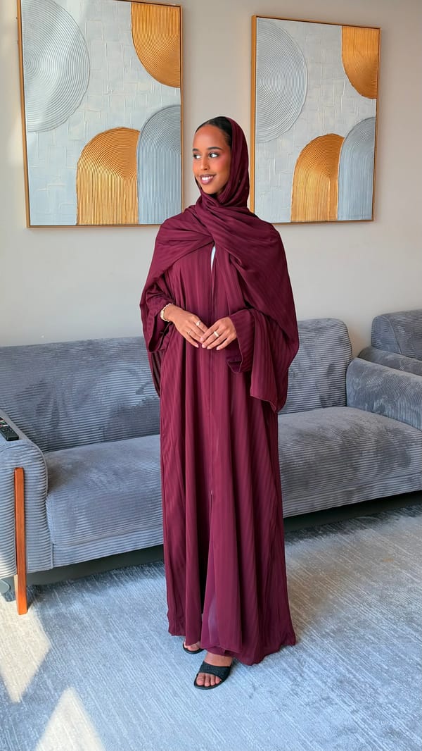 Zuhur Chiffon Burgundy
