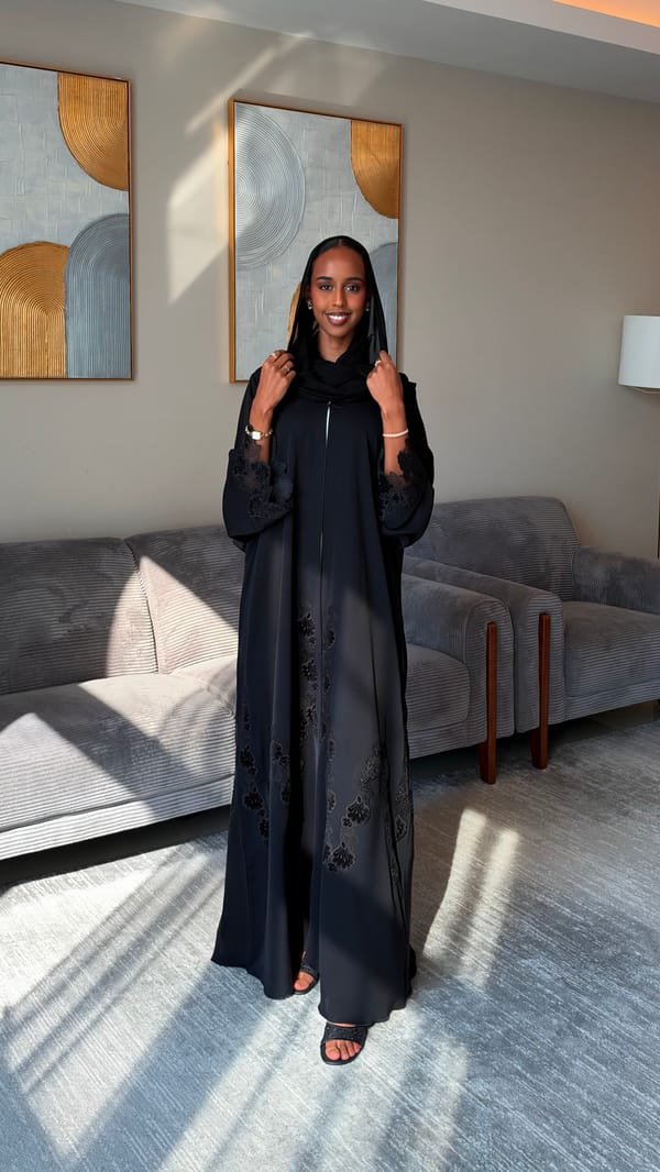 narjas abaya black