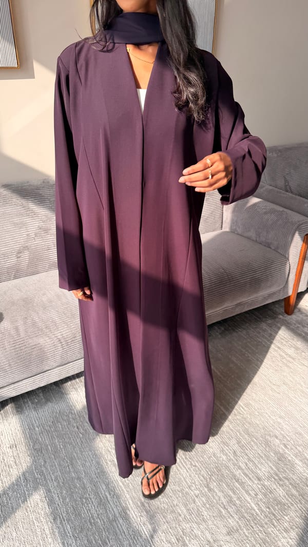 Leena abaya Purple Plum