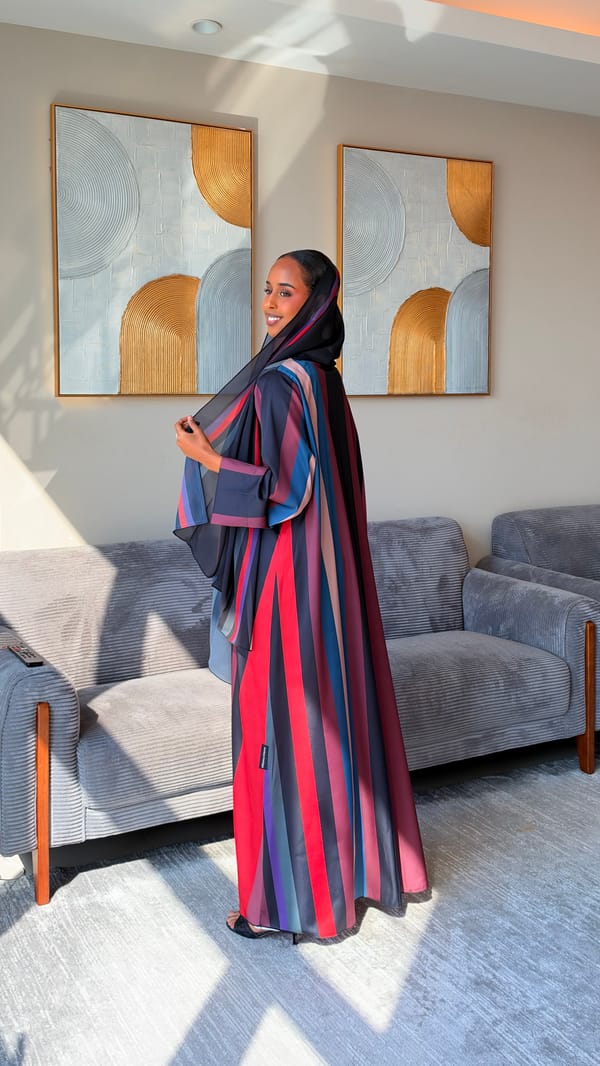 Nura printed abaya