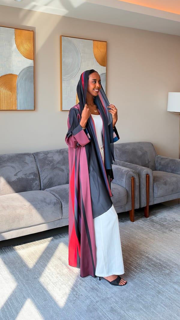 Nura printed abaya