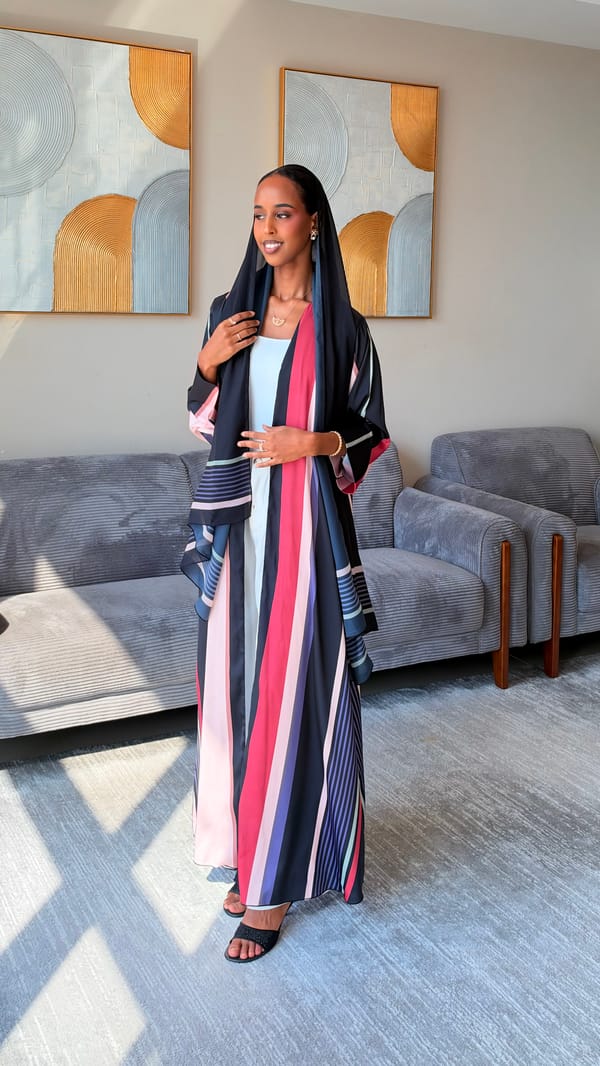 Mirna printed abaya
