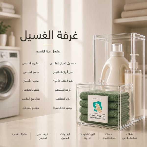 ملصقات التنظيف وغرفة الغسيل