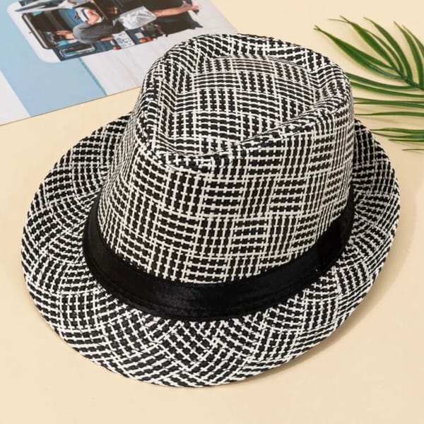 Classic ST Fedora Hat Edition Black & white Daily Wear