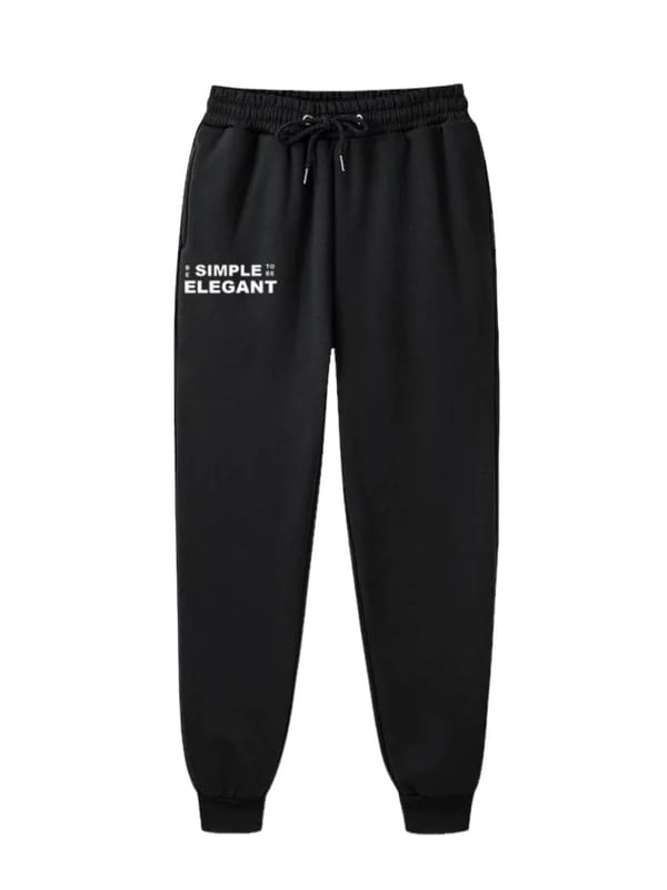 ST ,Be Simple To Be Elegant Sport Casual SweatPants -Black