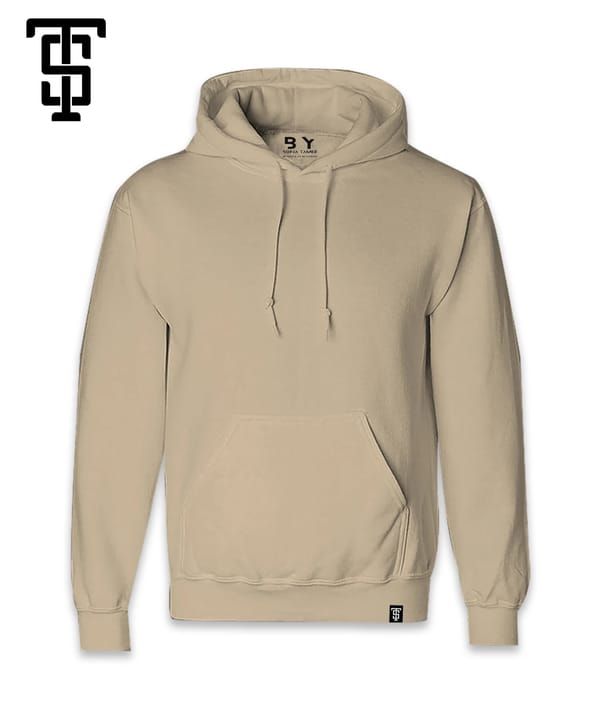 Vintage Plain ST Hoodie , Beige