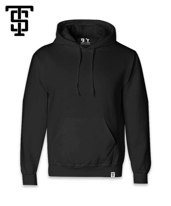 Vintage Plain ST Hoodie , Black