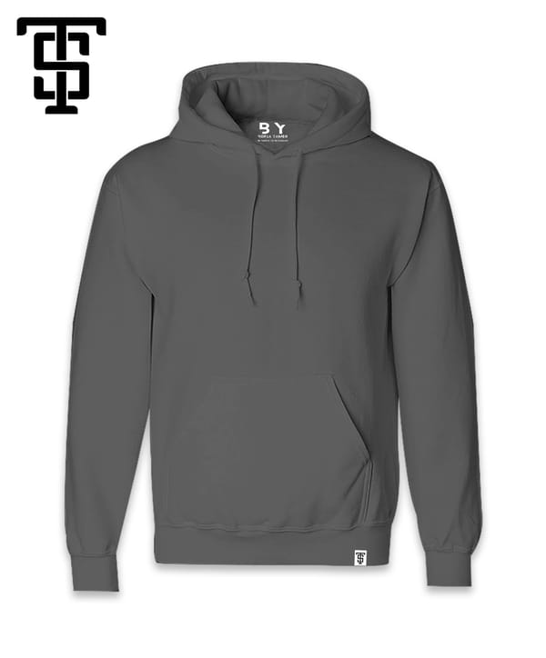 Vintage Plain ST Hoodie , Dark Grey