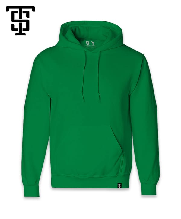 Vintage Plain ST Hoodie , Deep Green