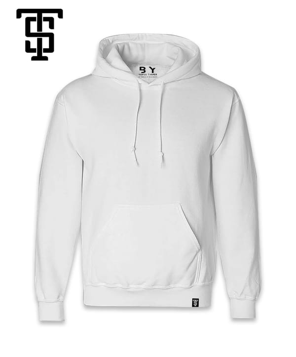 Vintage Plain ST Hoodie , Snow White