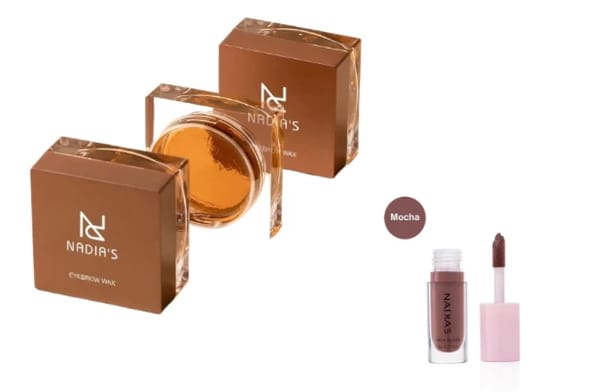 Eyebrow wax & Mocha lipgloss