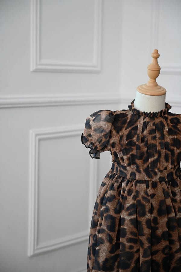 Little Leopard Chiffon Dress
