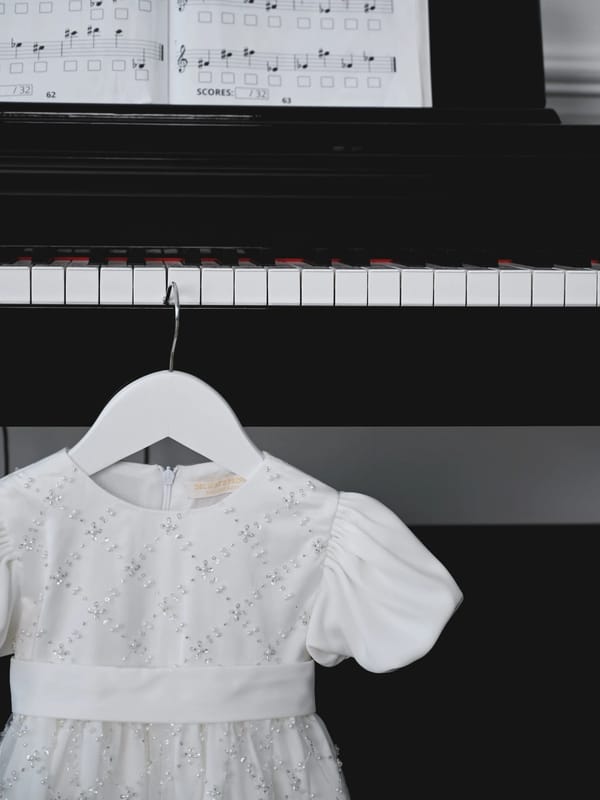 Pearl Glow Dress White