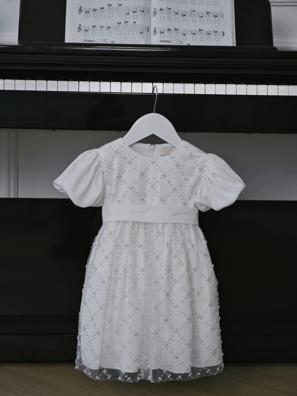 Pearl Glow Dress White